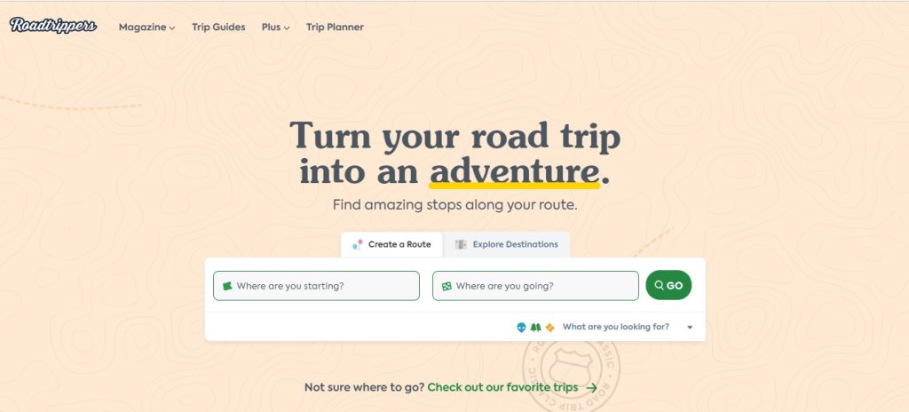 roadtrippers help you to find attraction places.