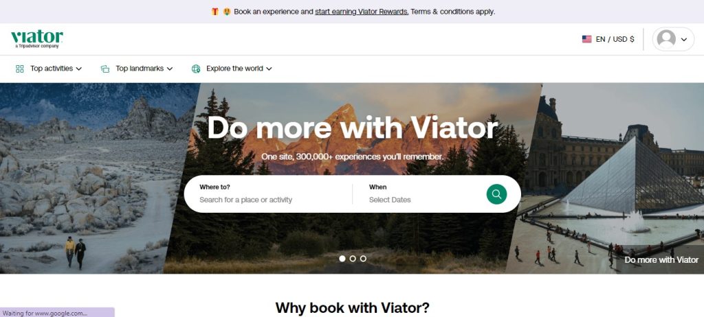 viator helps to plan your tours and fun activities.