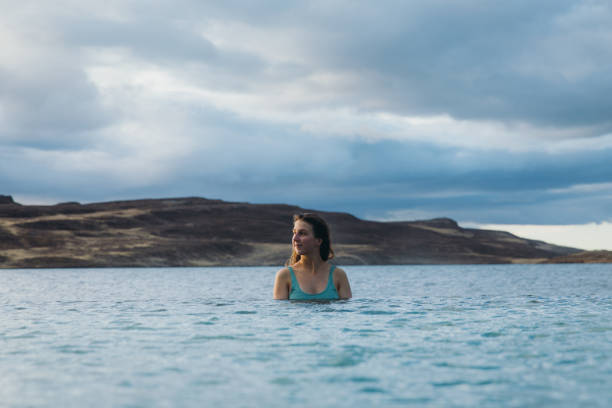enjoy a hot spring bath in blue lagoon
